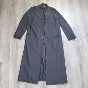 Vintage Ralph Lauren Trench Coat Womens Large Oversized Grunge Vampire Goth Punk